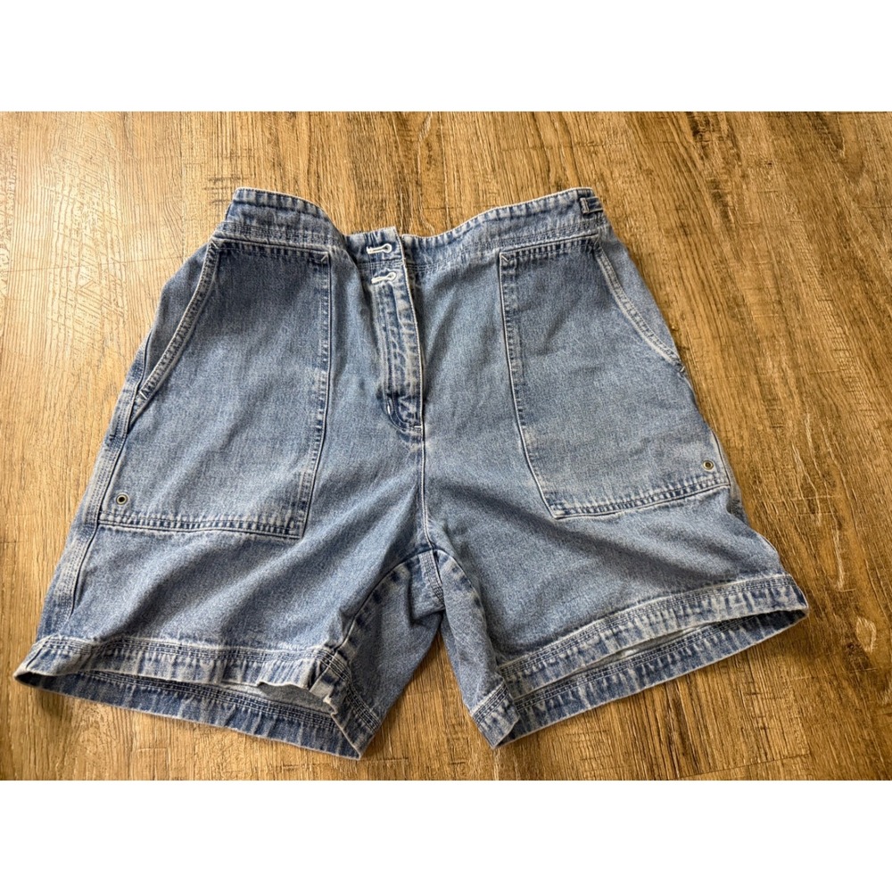 Polo Ralph Lauren Jeans Co Blue Denim Utility Shorts High Rise Light Wash 30